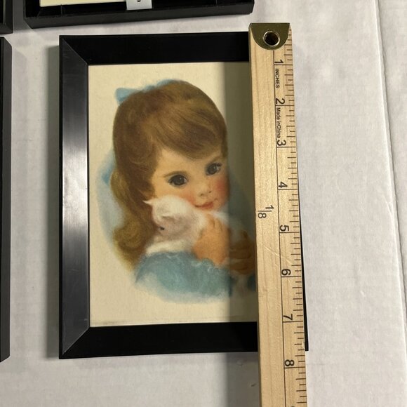 Vintage Francis Hook‎ Northern Mills Tissue Girls Original Prints 1960s 4 Framed - Picture 8 of 13
